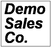 Text Box: Demo
Sales
Co.
